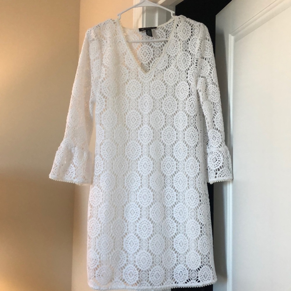 INC white lace dress